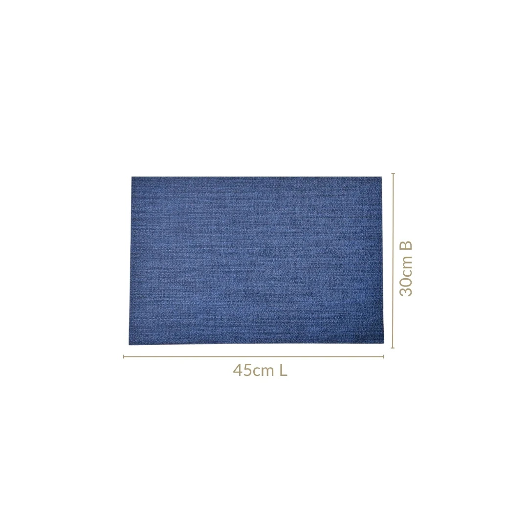 Crosshatch Midnight Blue Placemat Set Of 6 - Image 4