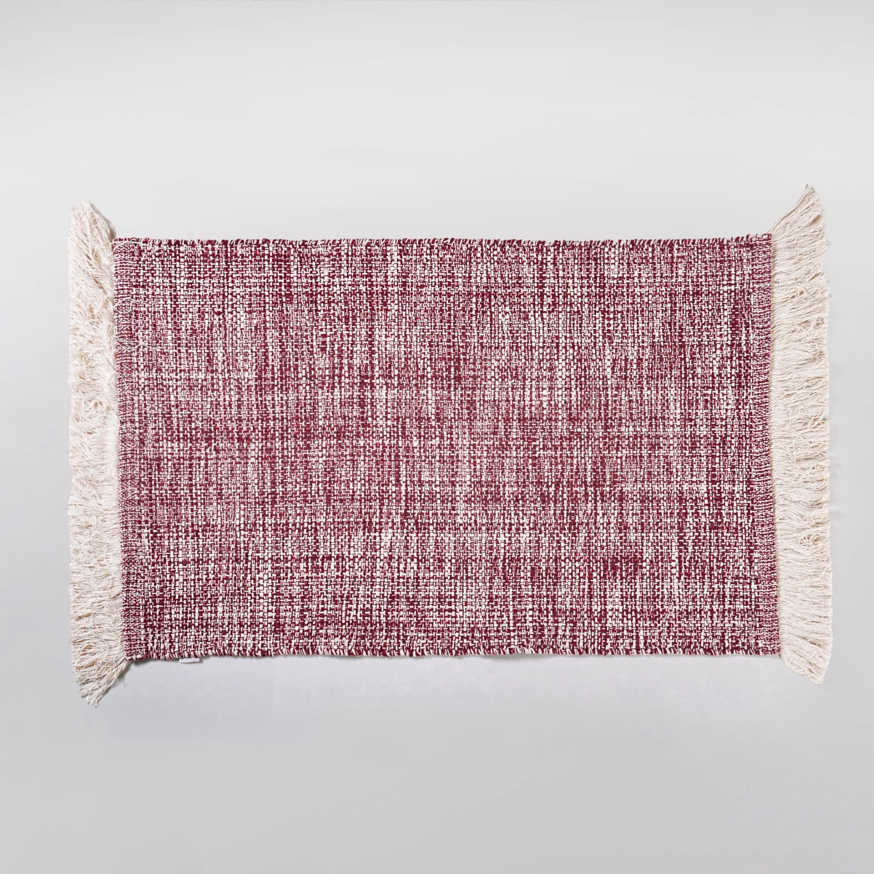 Crossweave Cotton Anti Slip Floor Mat Magenta 96x53cm - Image 8