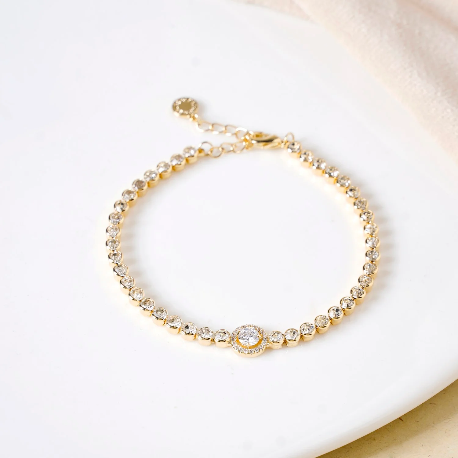 Crowned Charm Gold Chain Bracelet - Image 5