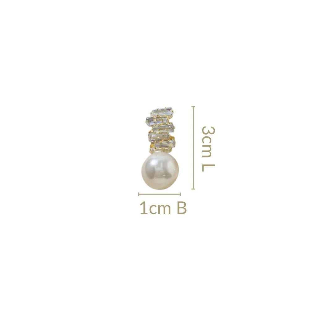 Crystal Classic Pearl Drop Earrings - Image 3