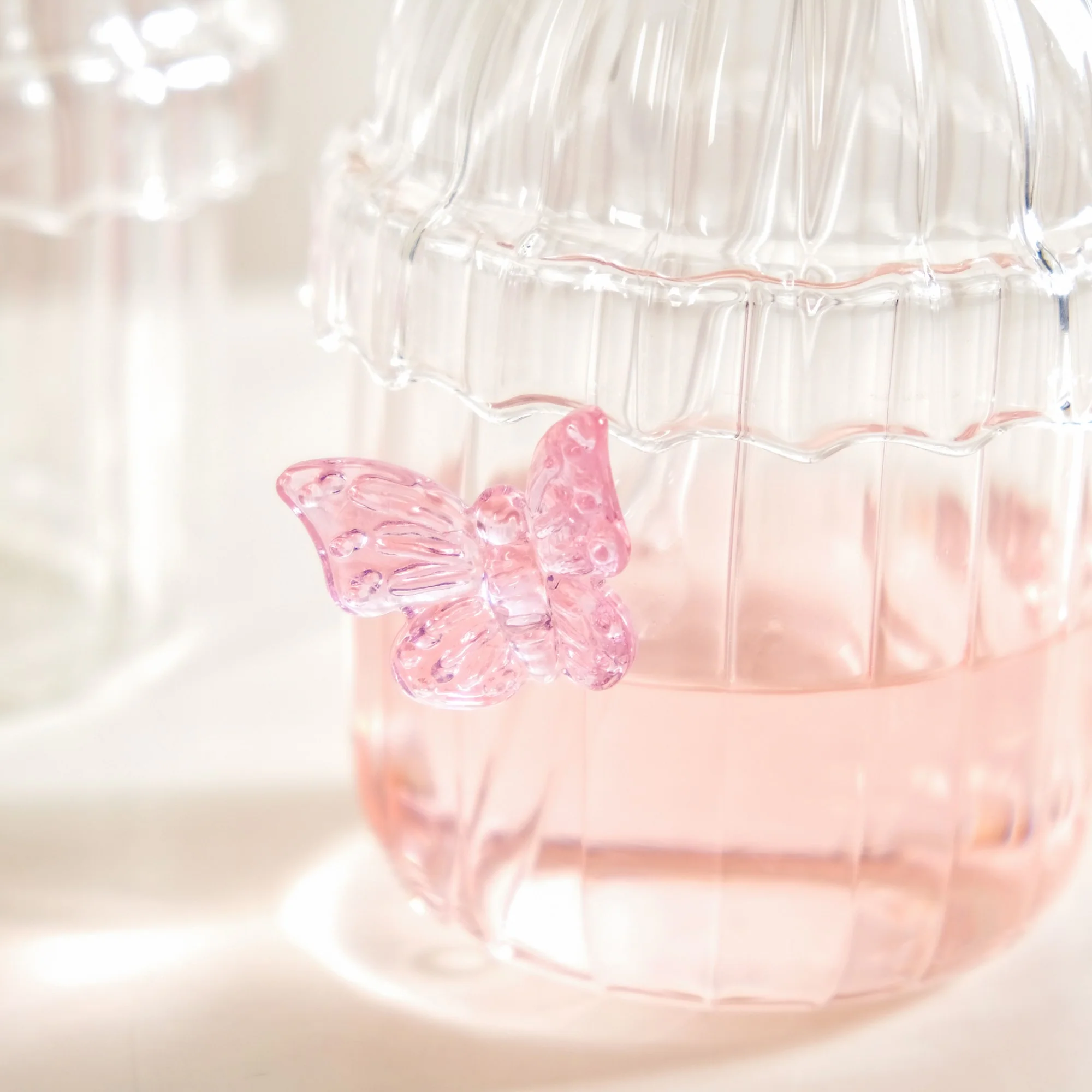 Crystal Fairy Core Butterfly Tumbler With Lid And Straw 450ml Set Of 2 - Image 8