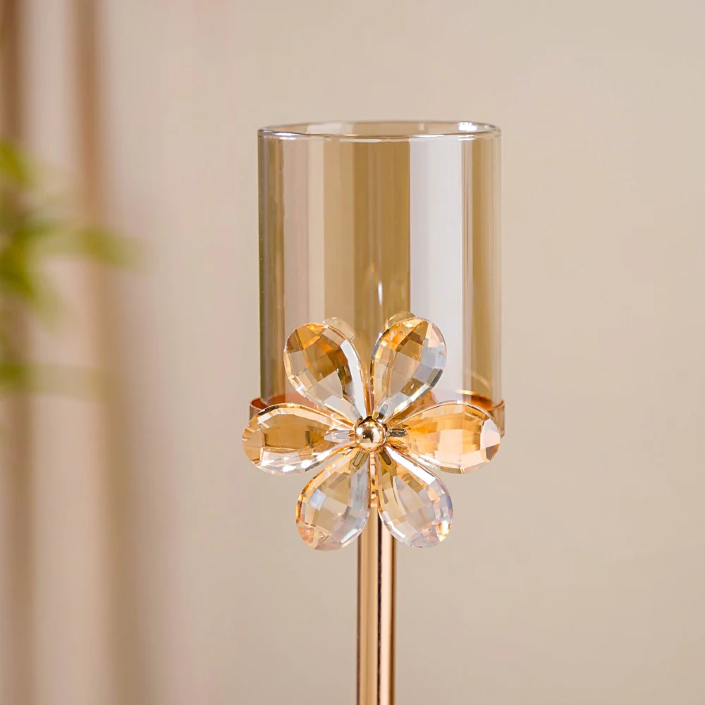 Crystal Flower Candle Holder Set Of 2 - Image 10