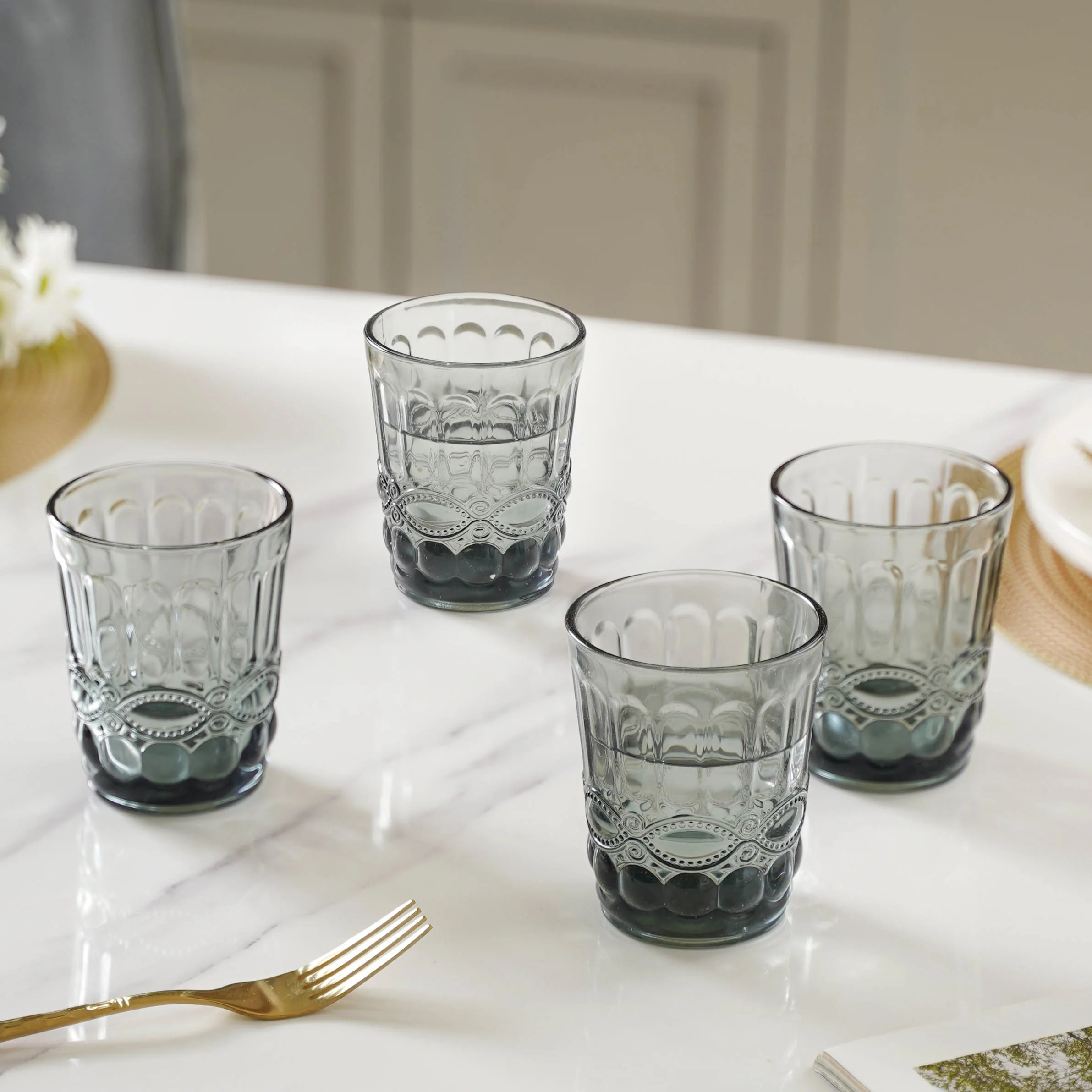 Crystal Glass Water Cup Set of 4 - Image 4