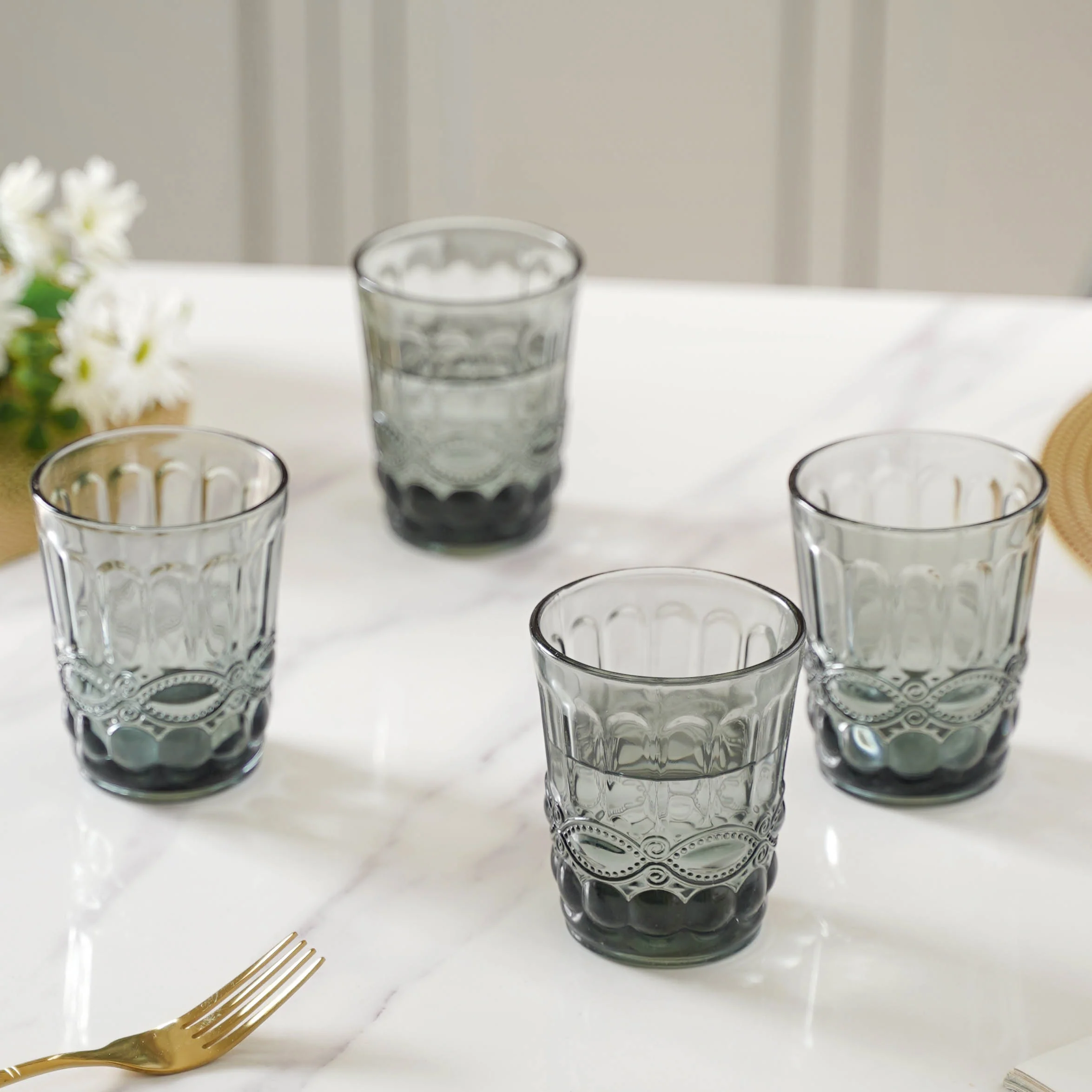 Crystal Glass Water Cup Set of 4 - Image 6