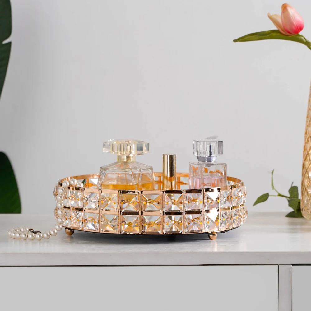 Crystal Round Mirror Tray Small - Image 9