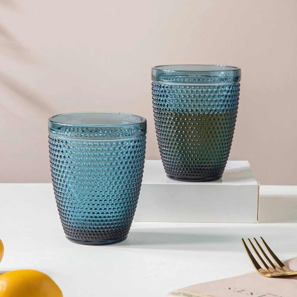 Crystal Tumbler Blue Set Of 6 250 ml - Image 4