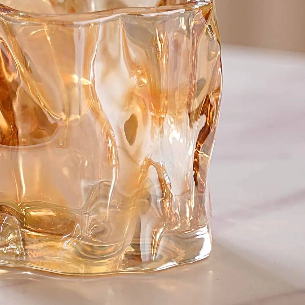 Crystal Water Glass Amber Set of 6 - Image 5