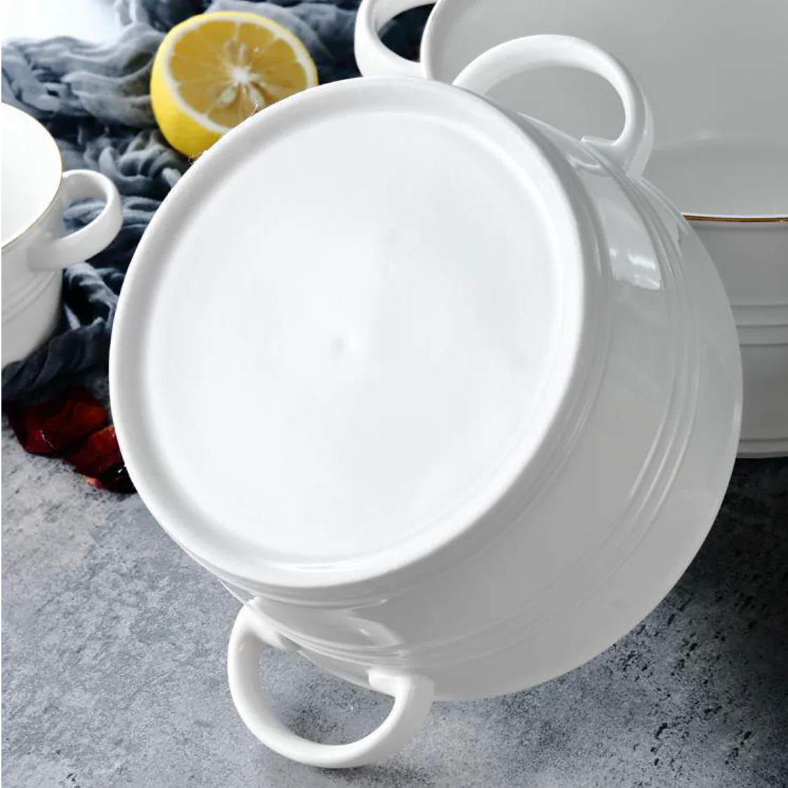 Crystal White Serving Bowl Large - Image 3