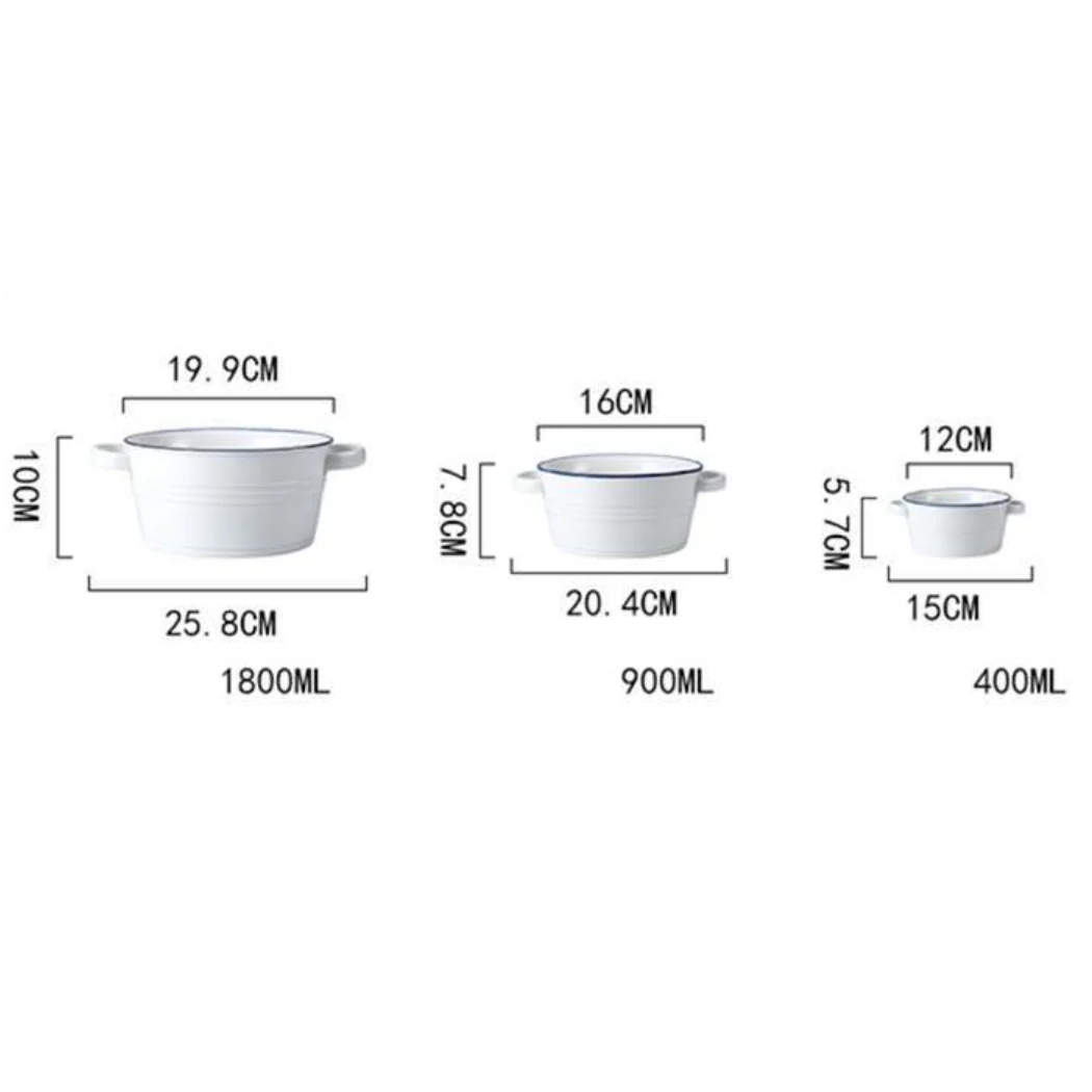 Crystal White Serving Bowl Large - Image 6