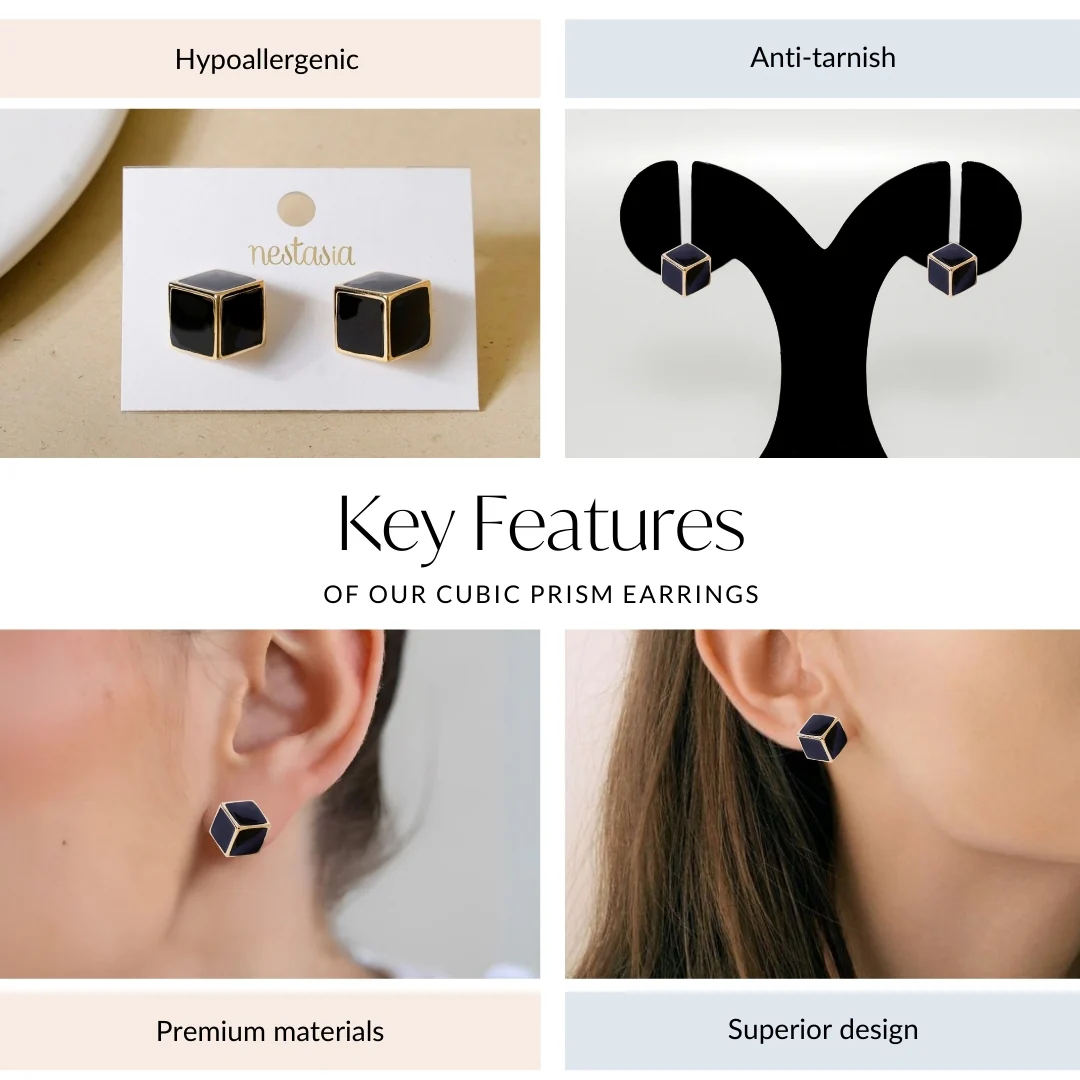 Cubic Prism Earrings - Image 4