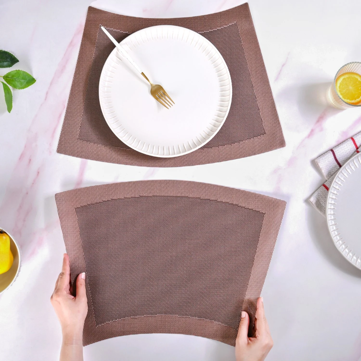 Curvy Dinner Table Mat Set Of 6 - Image 2