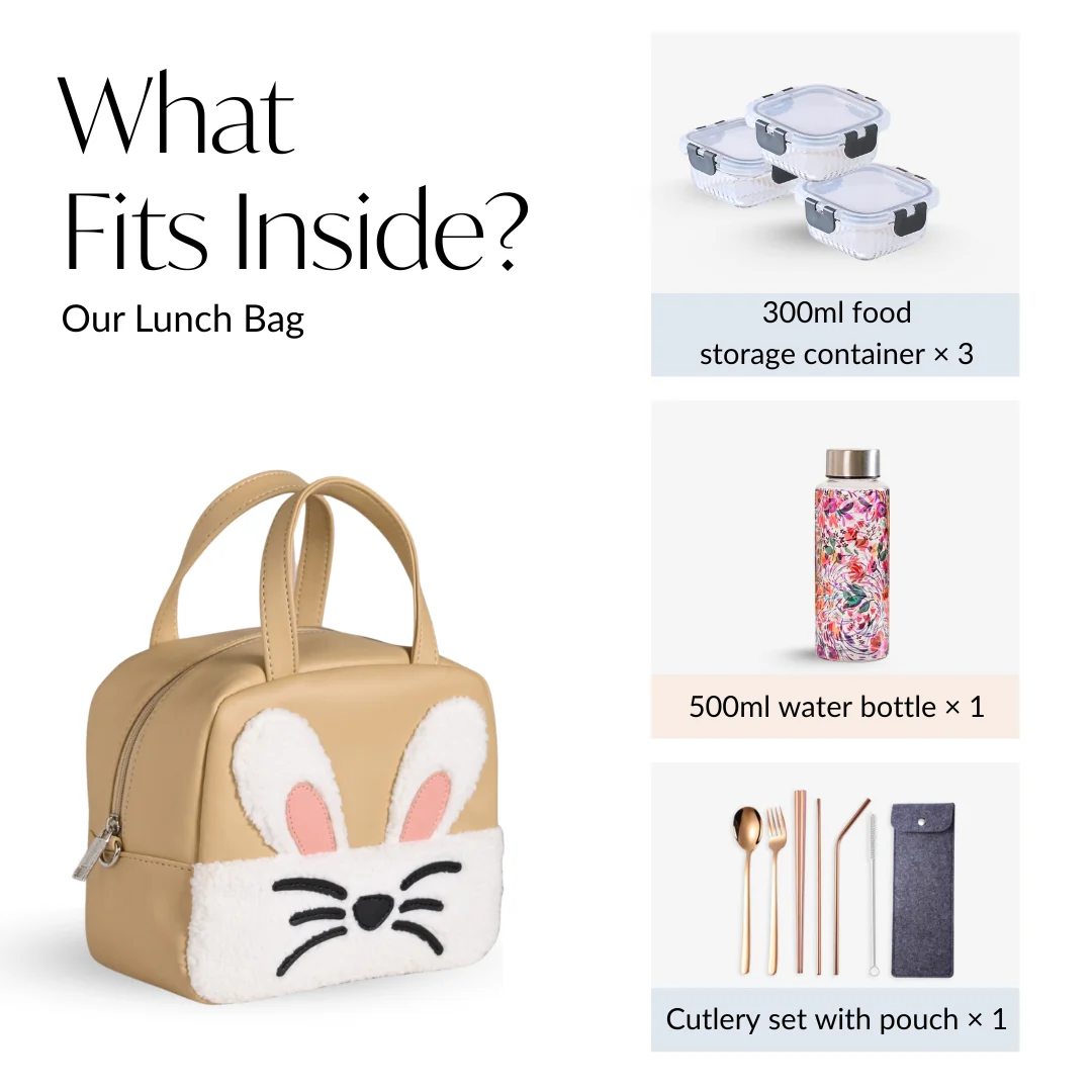 Cute Bunny Leakproof Lunch Bag For Kids - Image 4