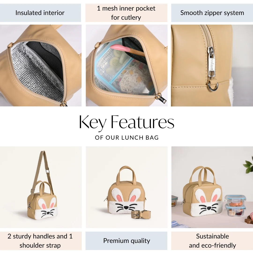 Cute Bunny Leakproof Lunch Bag For Kids - Image 6