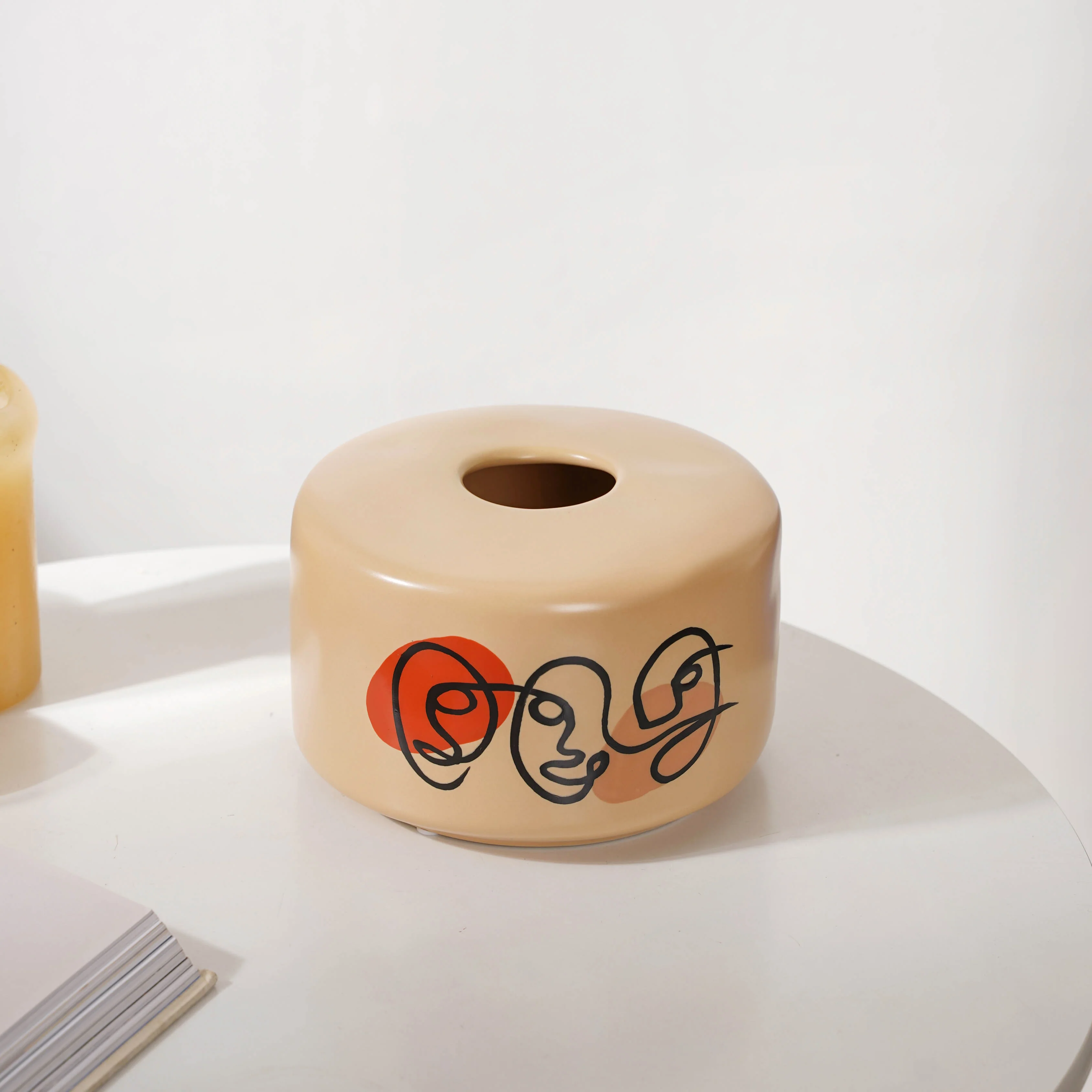 Cylindrical Ceramic Pot - Image 5