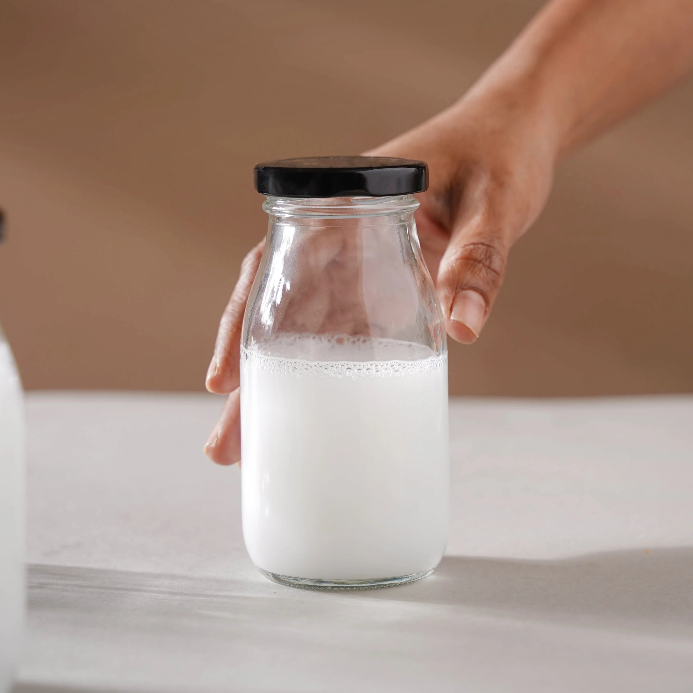 Cylindrical Milk Bottle Set of 4 - Image 3