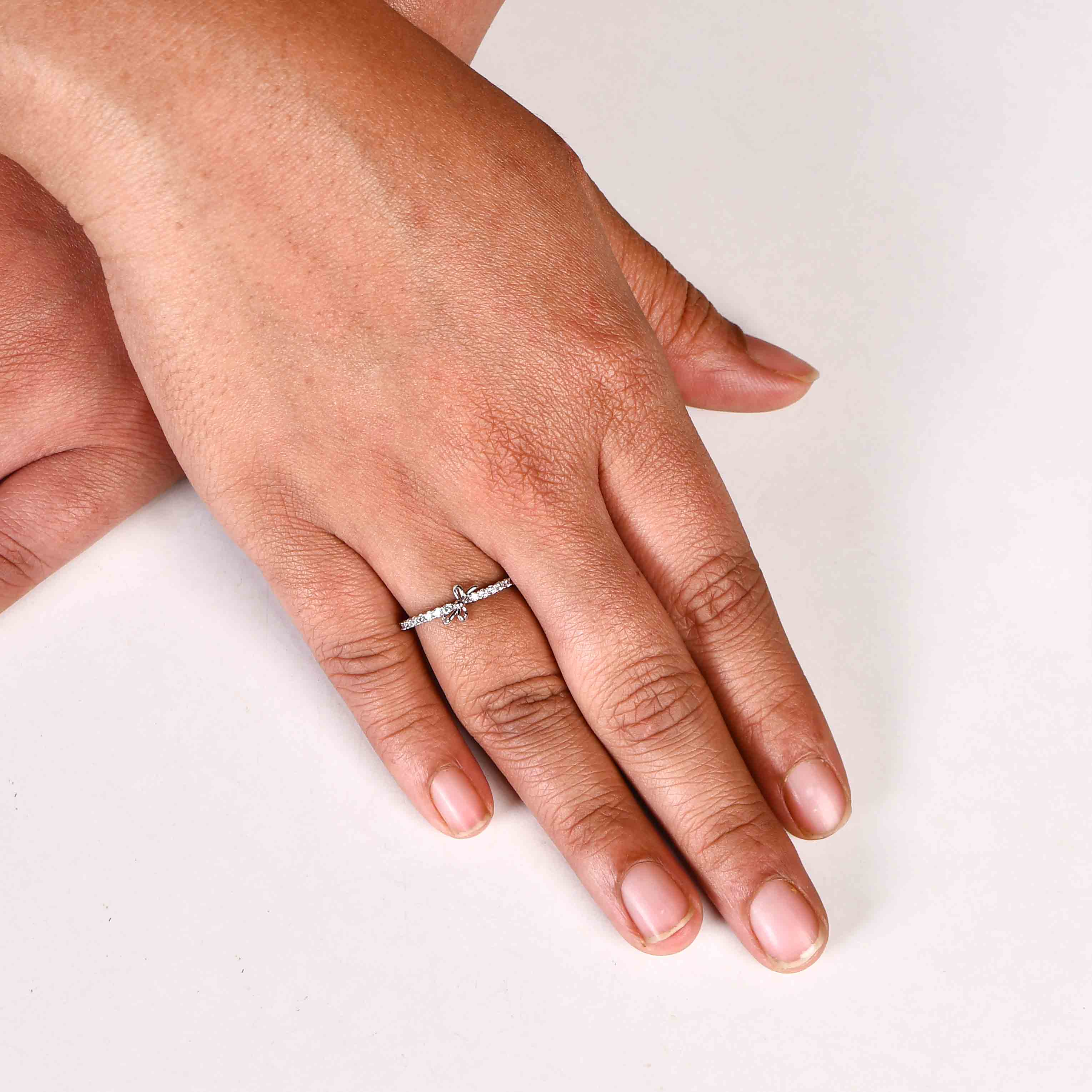 Dainty Silver Kawaii Ring - Image 2