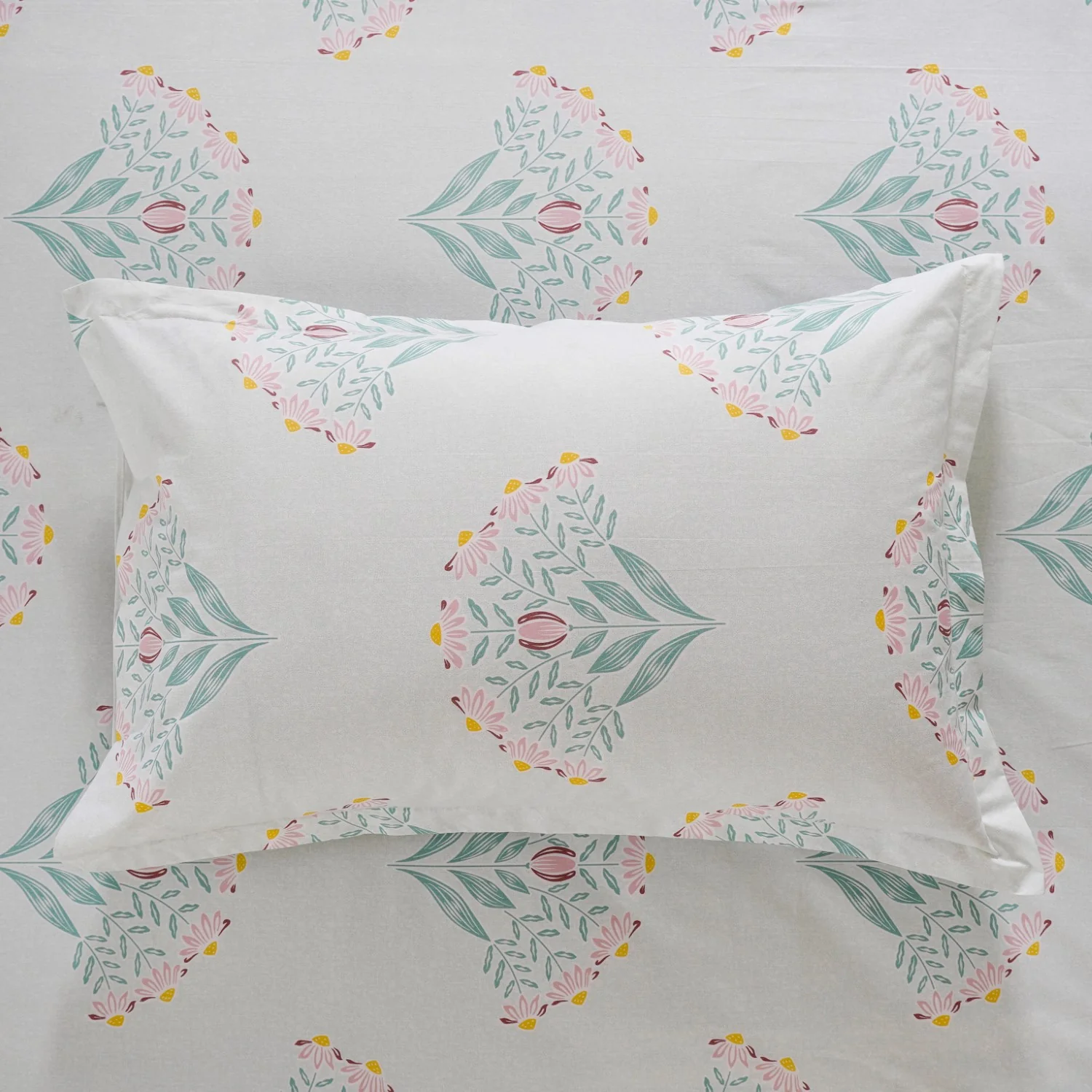 Daisy Florals King Sized Pure Cotton Bedding Set 180 TC Ultra Soft 275x275 cm - Image 3