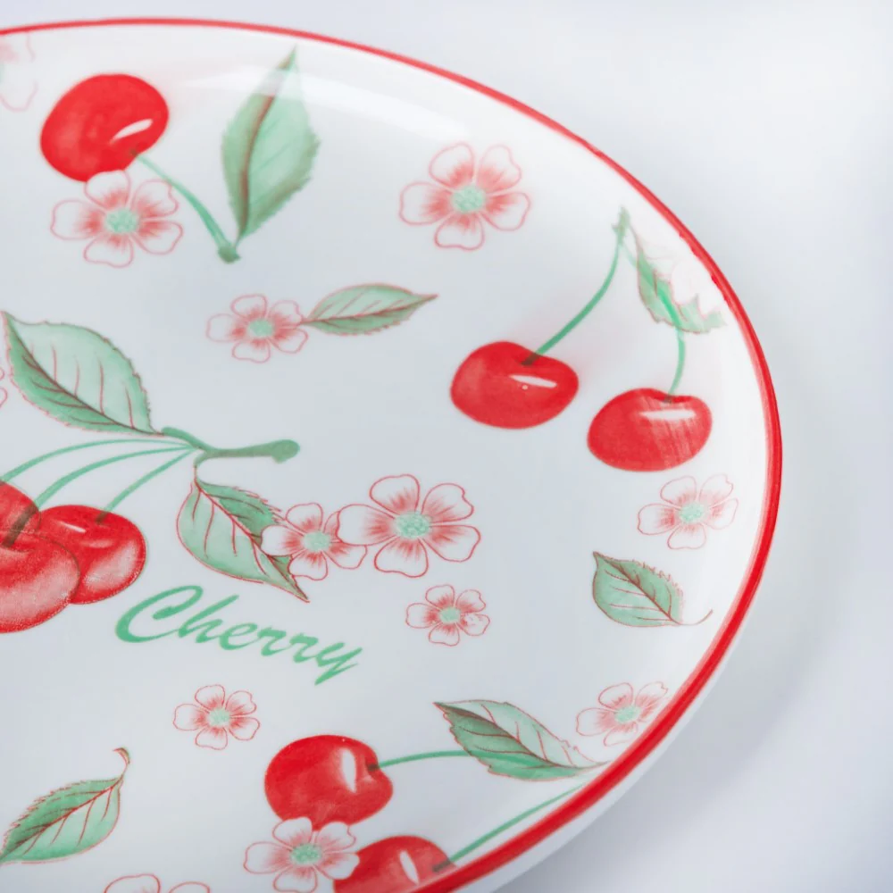 Decorative Cherry Fruit Plate 10 Inch - Image 3