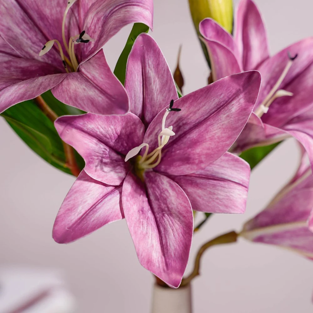 Decorative Lily Branch Purple Set Of 2 - Image 6