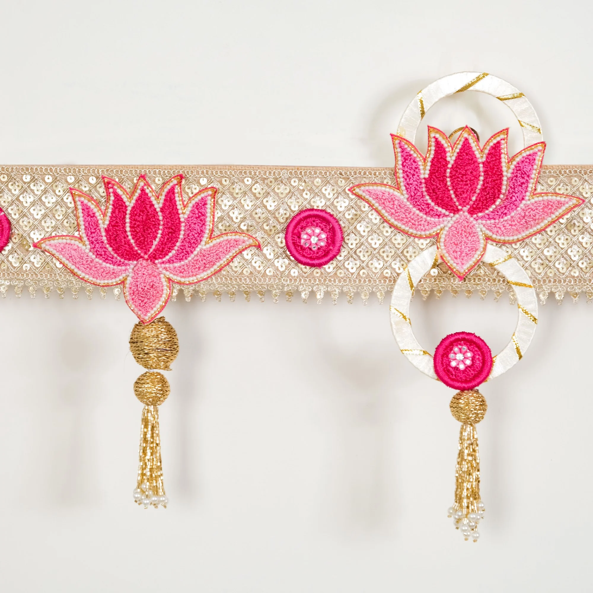 Decorative Lotus Wall Hanging Toran For Diwali - Image 3