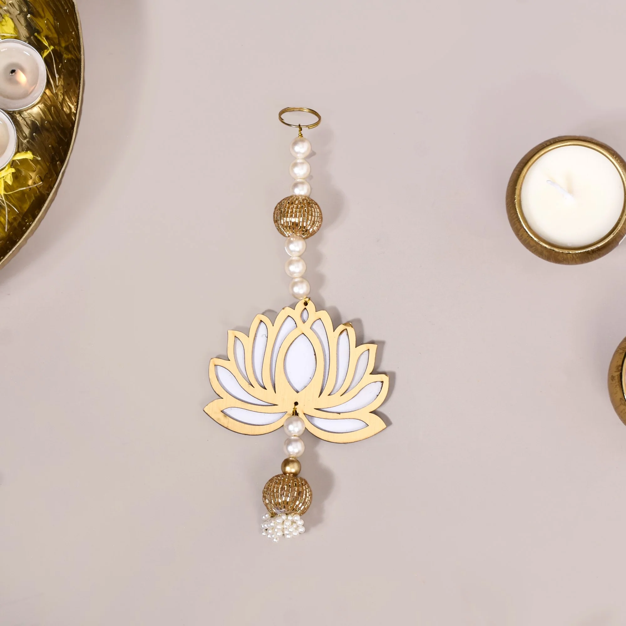 Decorative Lotus Wall Hangings Set Of 12 - Image 5