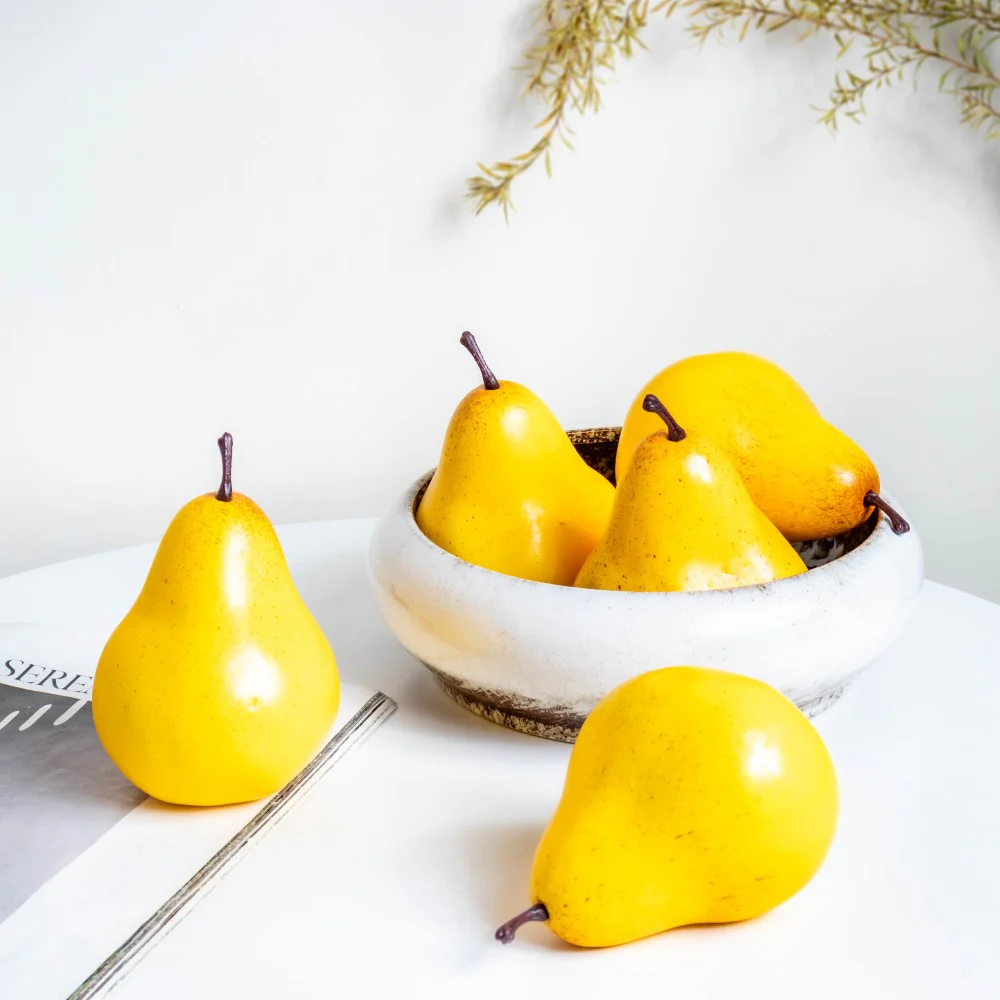 Decorative Pears Set Of 5 Yellow - Image 4