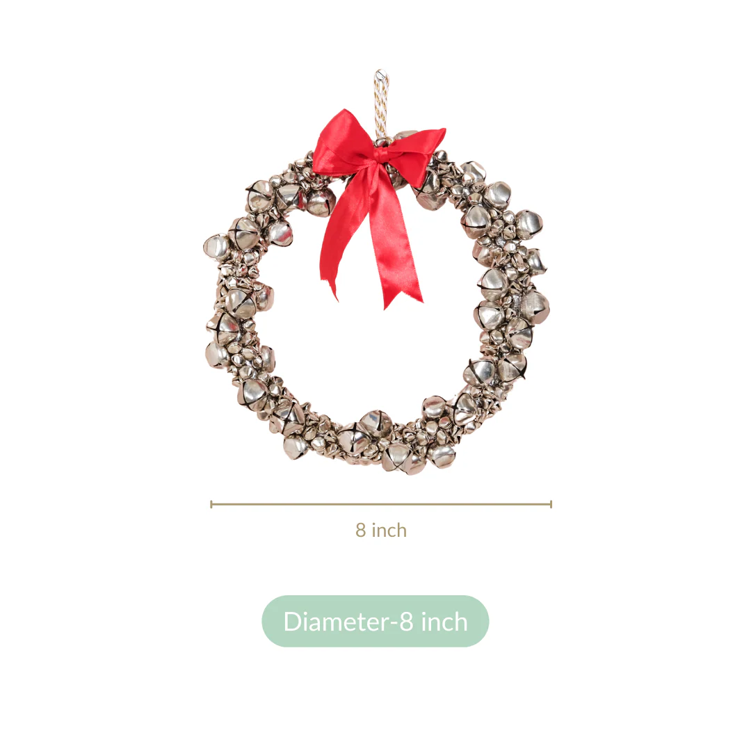 Decorative Silver Bells Wreath - Image 6