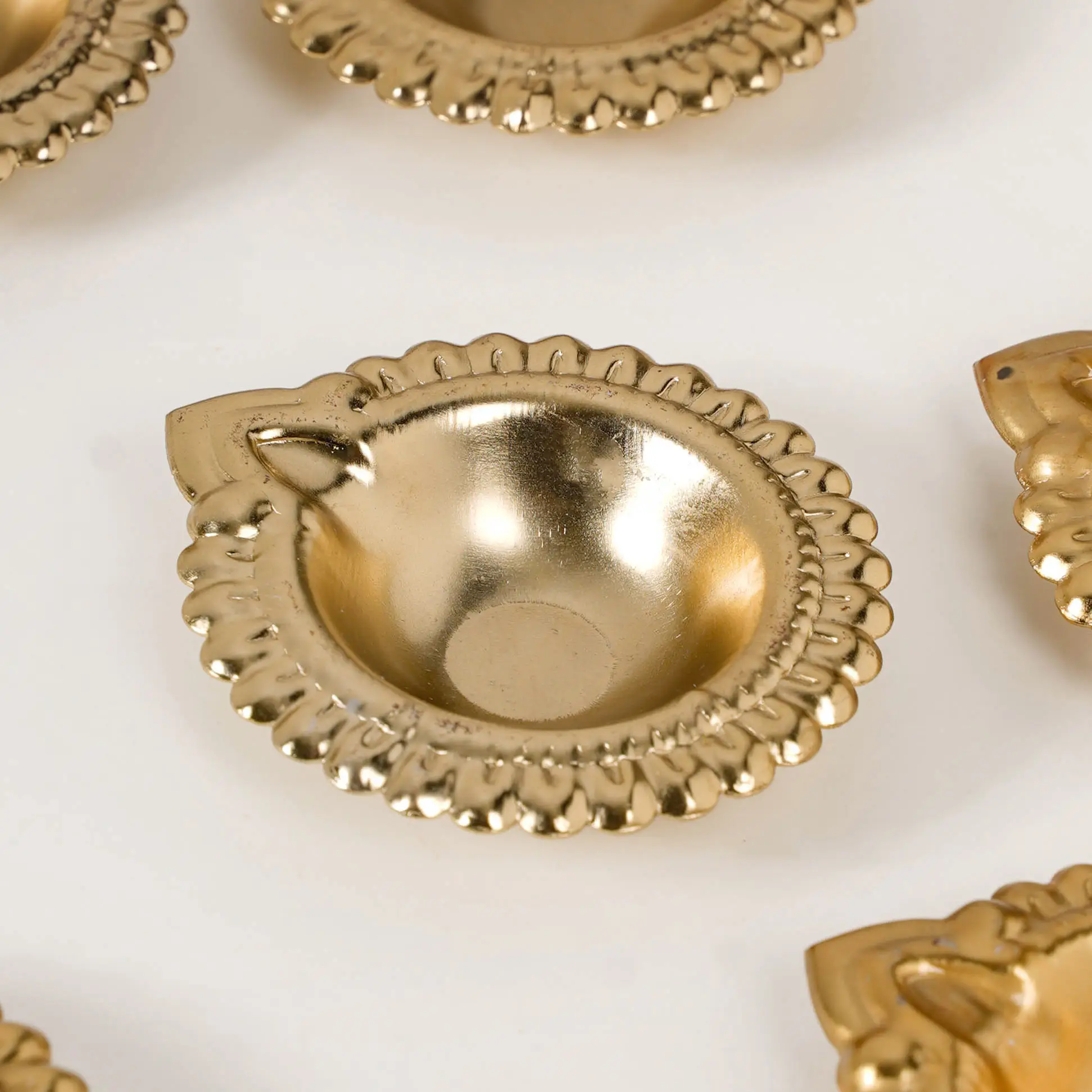 Decorative Tea Light Holder Gold Metal Reusable Set Of 11 - Image 9