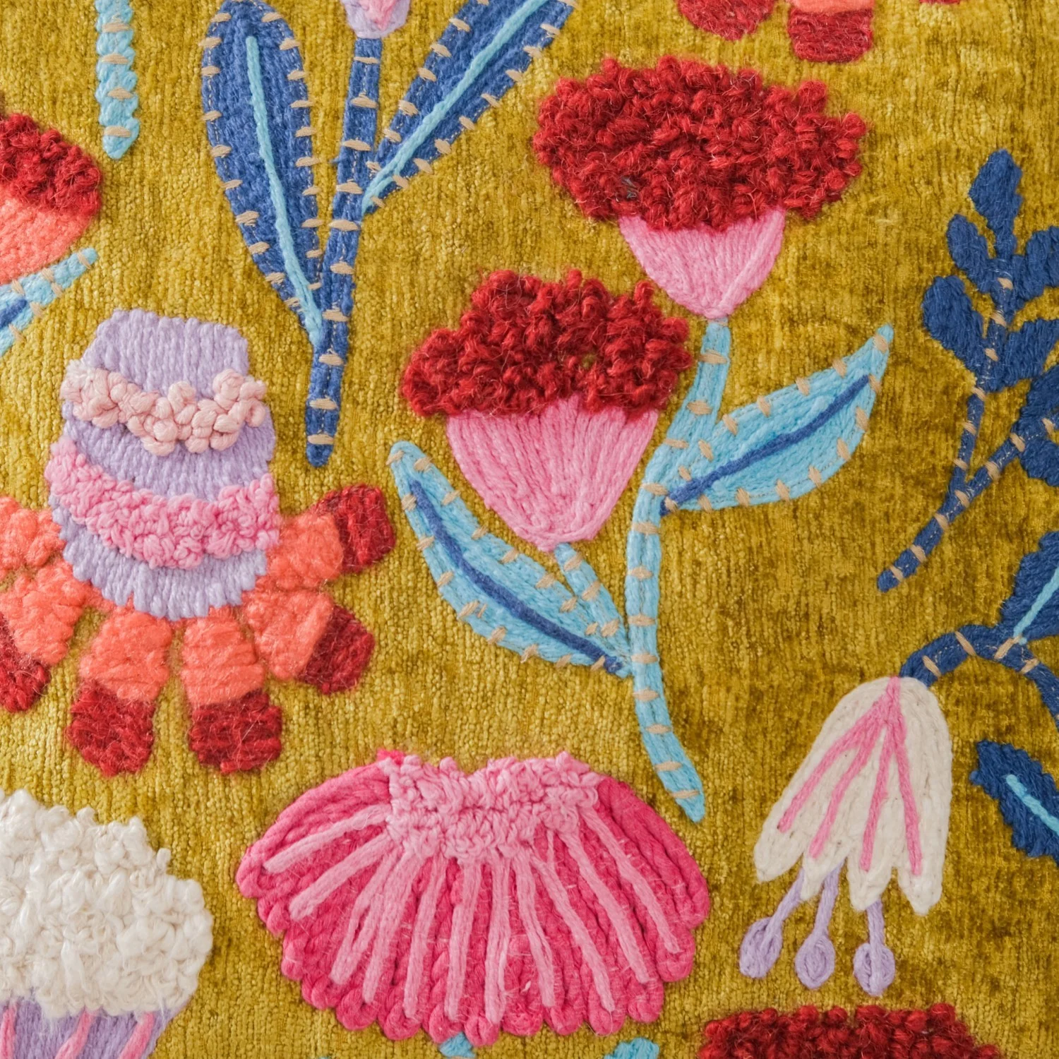 Decorative Tufted Springtime Cushion Cover 16x16 Inch - Image 6
