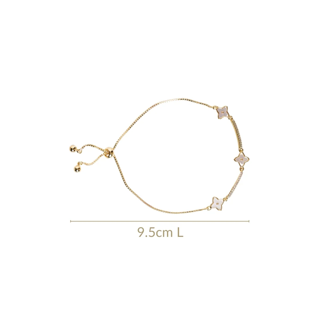 Delicate Blooms Gold Chain Bracelet - Image 3