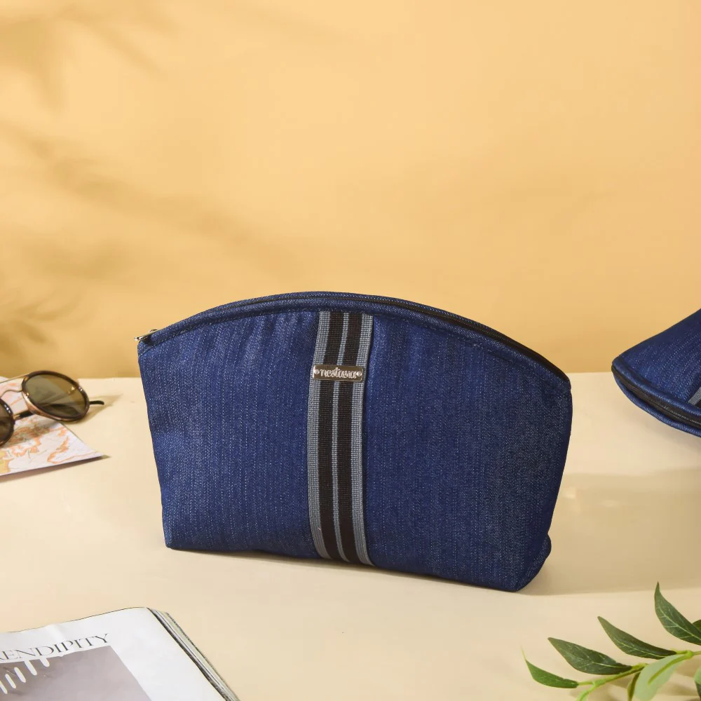 Denim Vanity Bag Set Of 3 - Image 5
