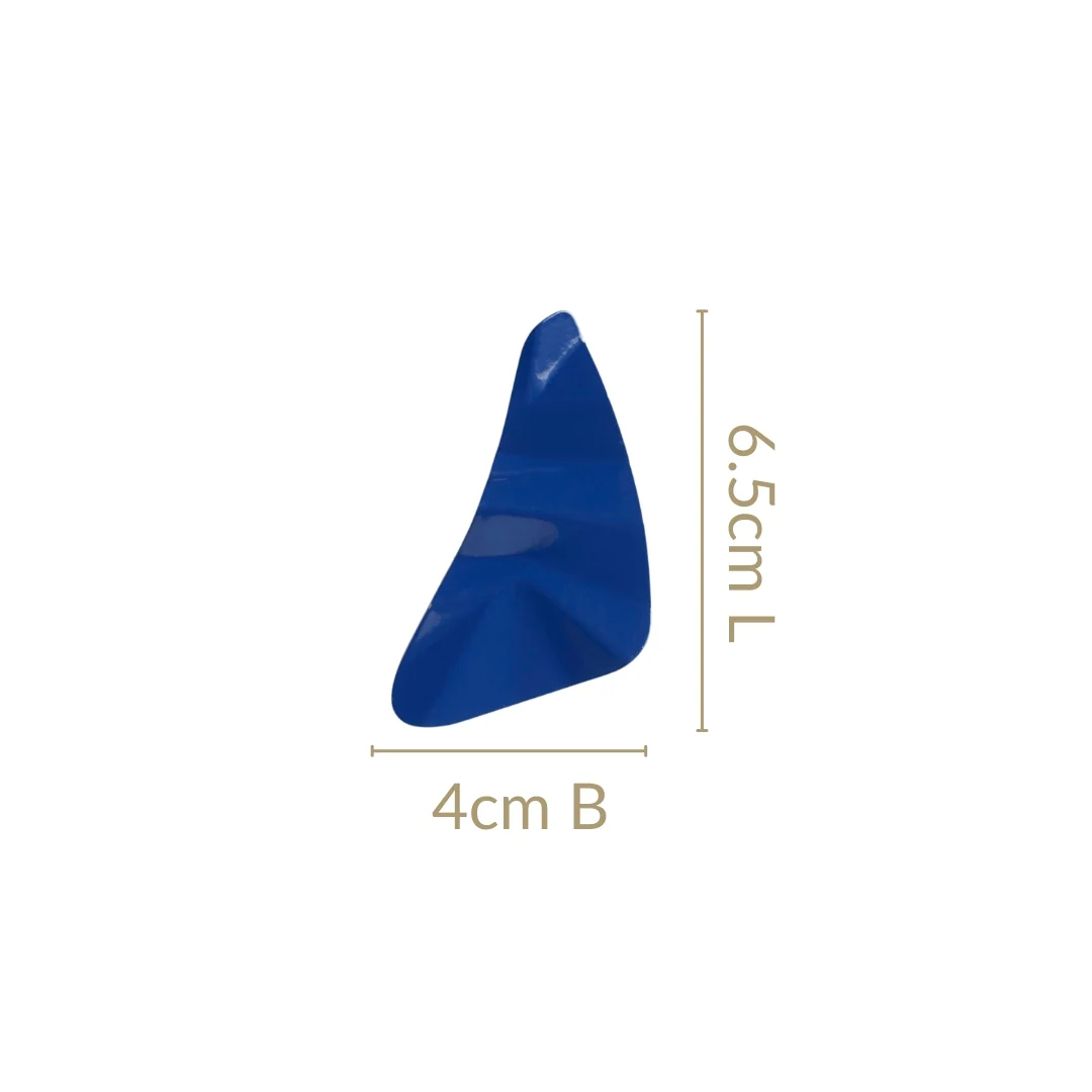 Dented Blue Drop Earrings - Image 3