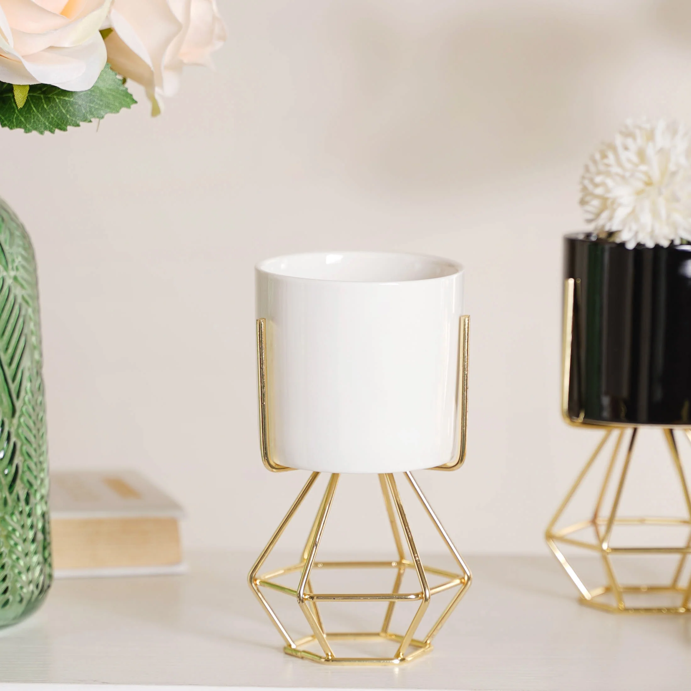 Designed Stand Cylindrical Pot - Image 8