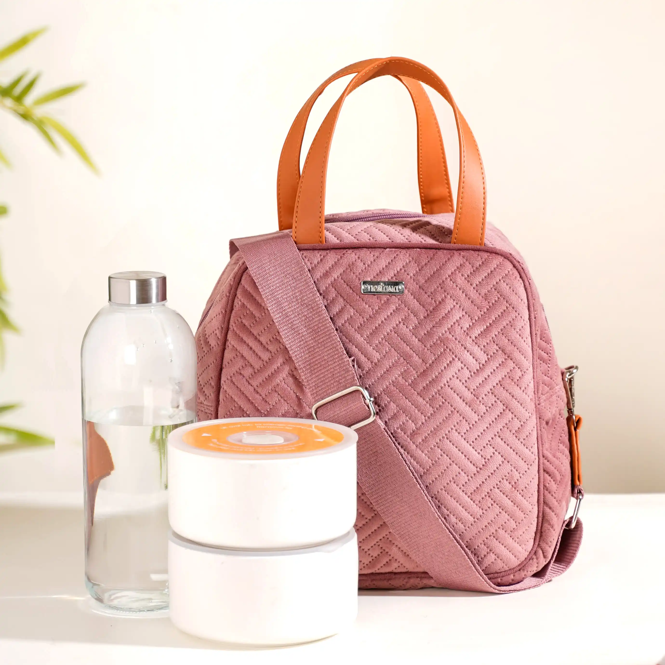 Designer Thermal Insulated Lunch Bag Pink - Image 10