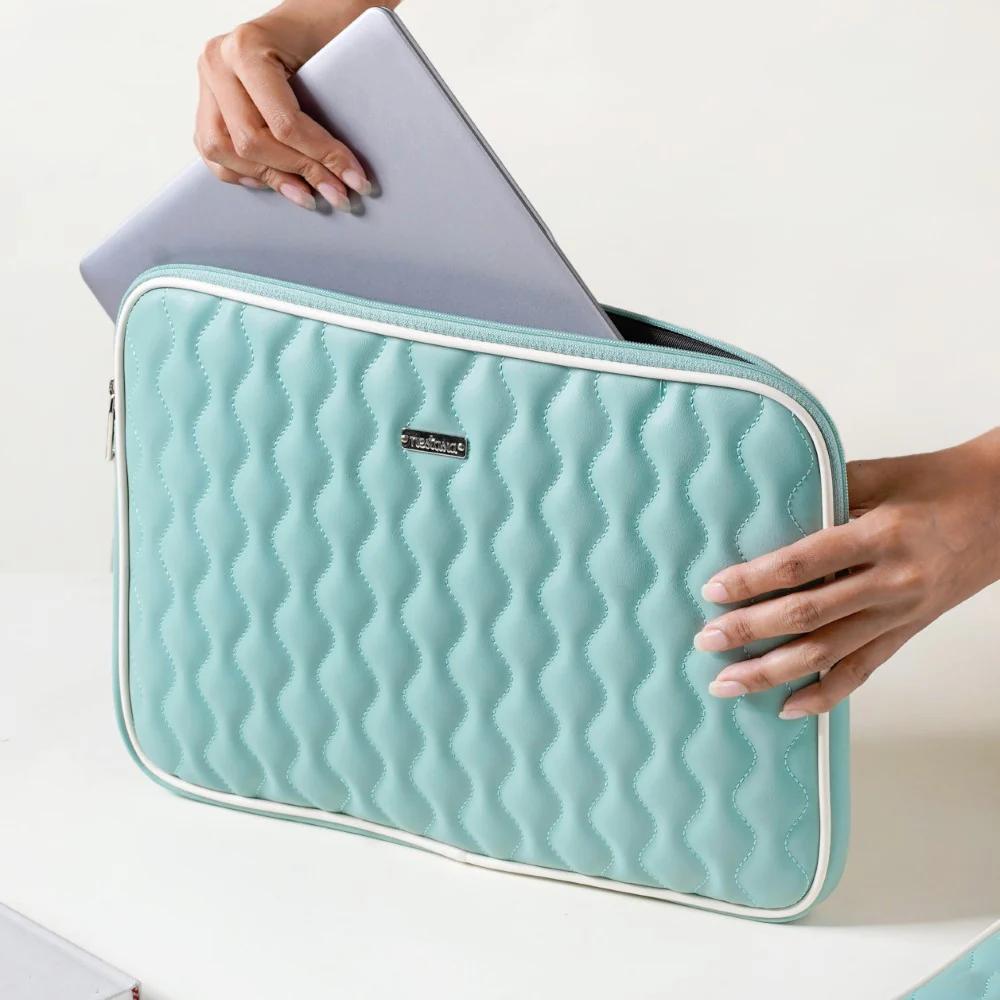 Designer Waterproof Laptop Sleeve Seagreen - Image 2