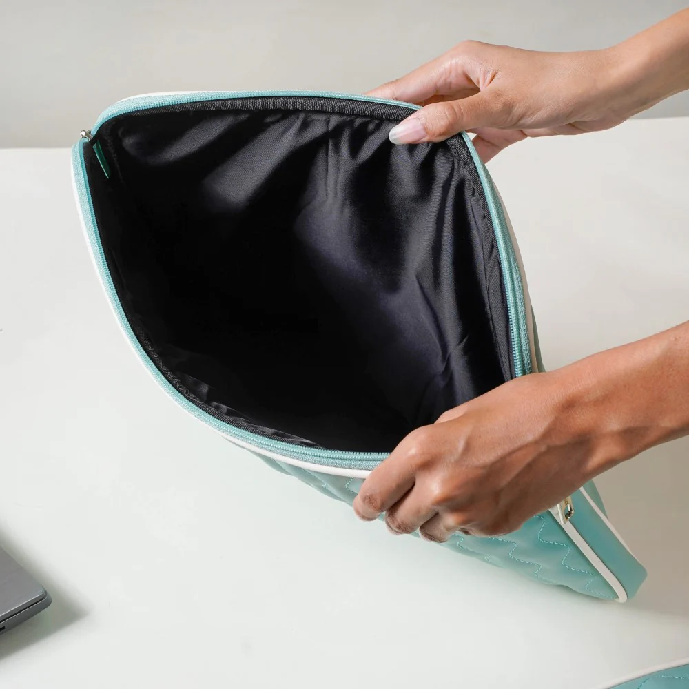 Designer Waterproof Laptop Sleeve Seagreen - Image 3