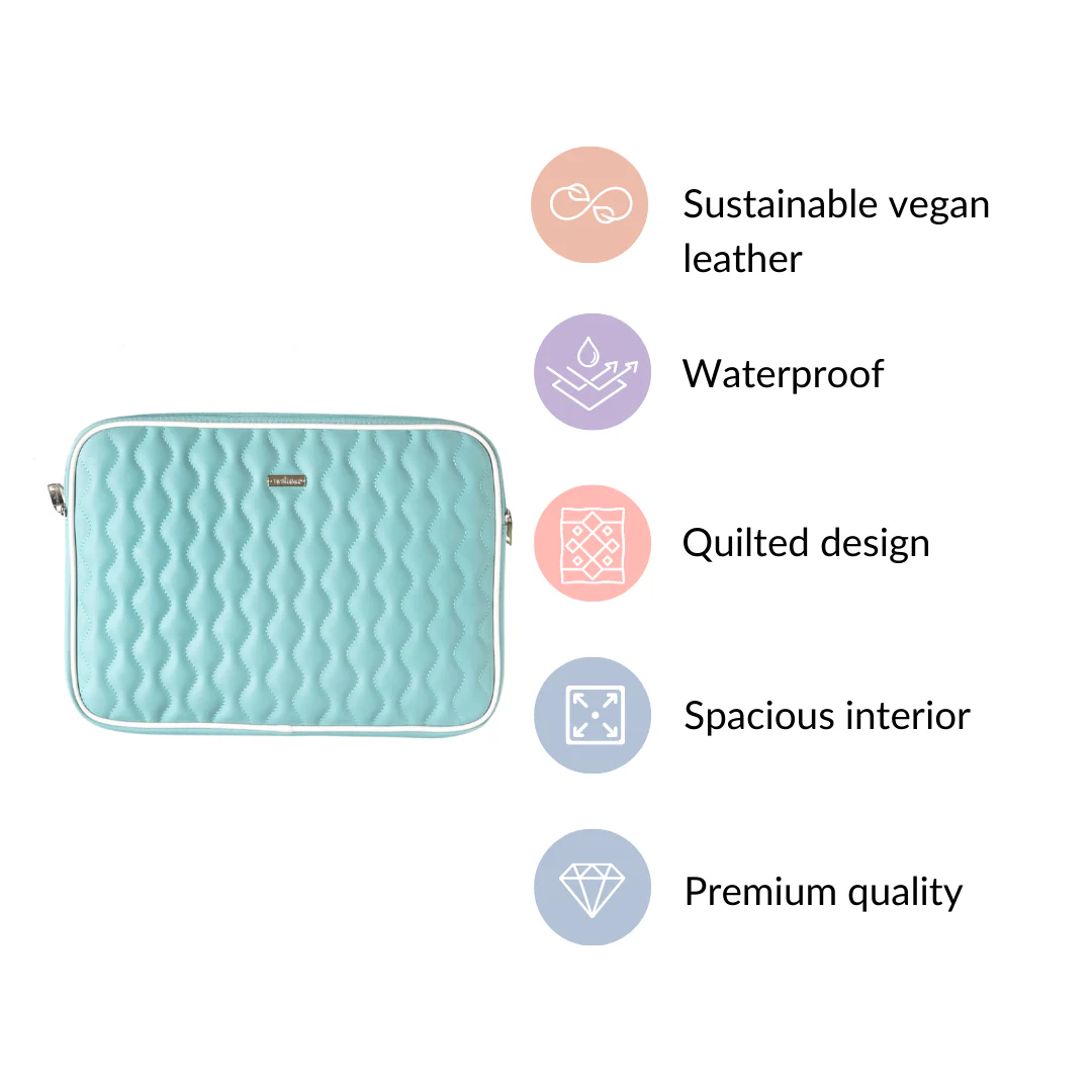 Designer Waterproof Laptop Sleeve Seagreen - Image 7