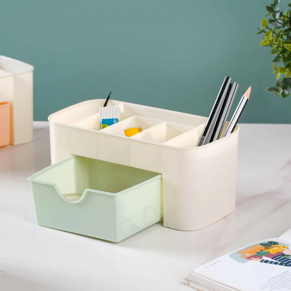 Desk Organizer With Drawer Beige - Image 7