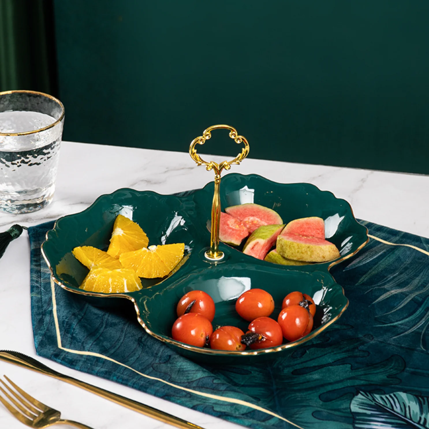 Dessert O' Clock Emerald Golden Platter - Image 6