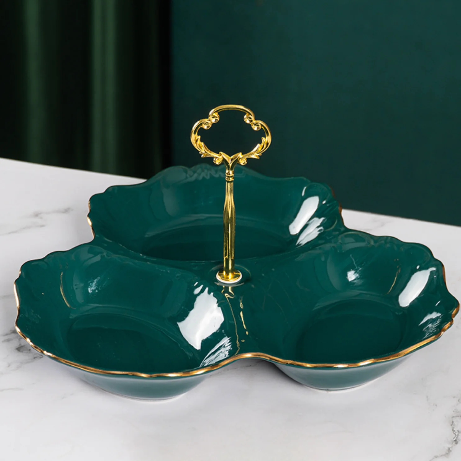 Dessert O' Clock Emerald Golden Platter - Image 7