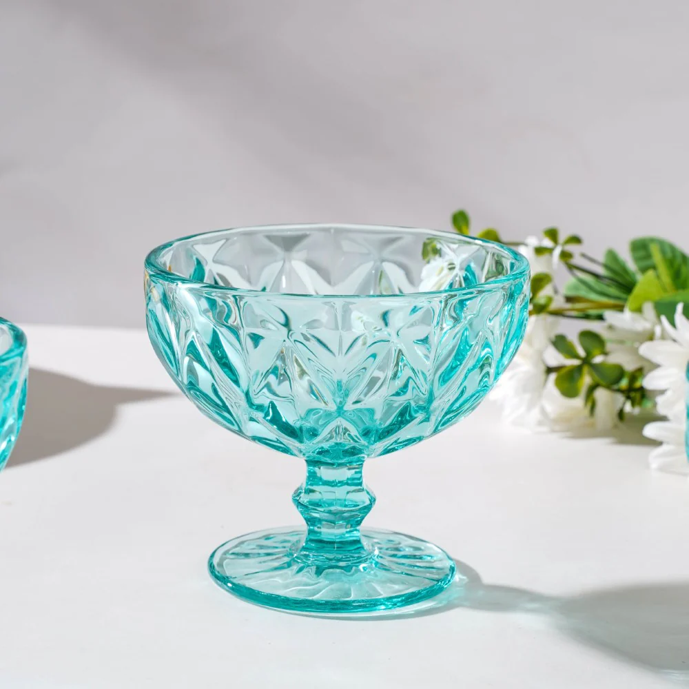 Dessert Serving Bowl Teal Set Of 6 300 ml - Image 12