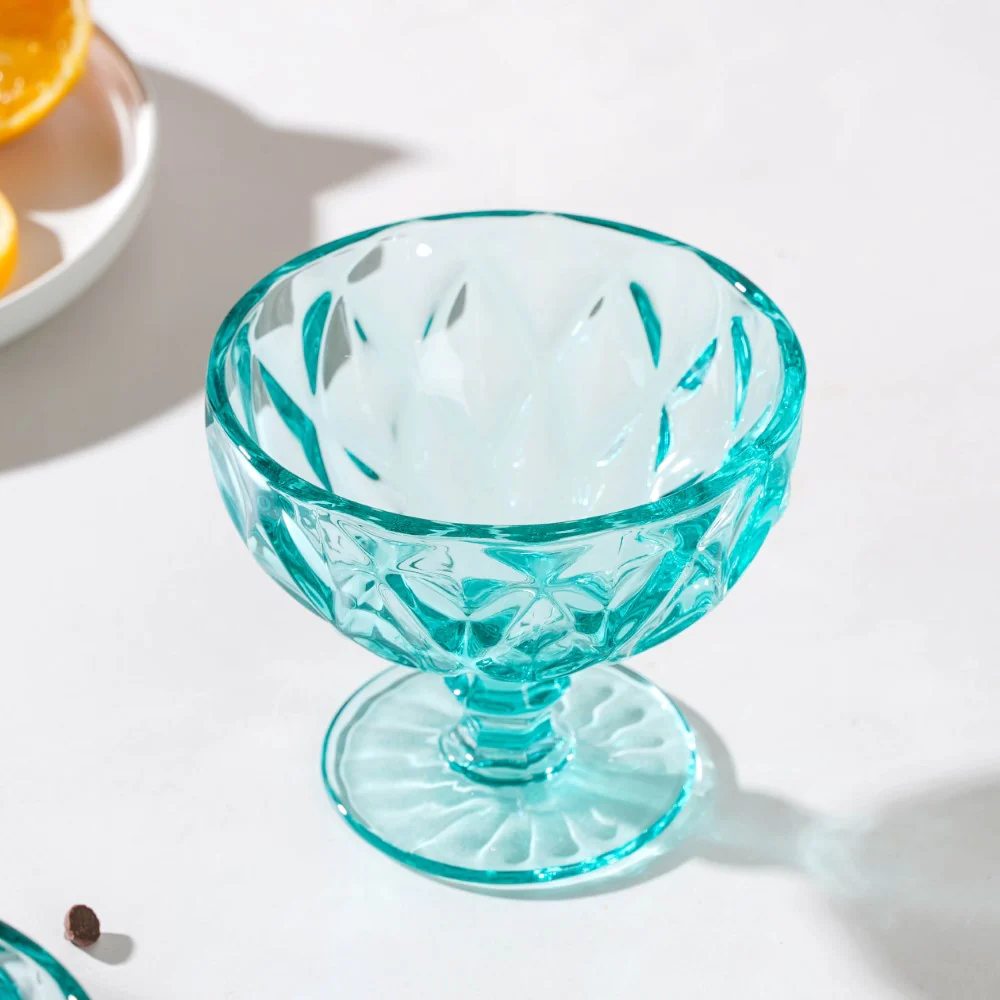 Dessert Serving Bowl Teal Set Of 6 300 ml - Image 5