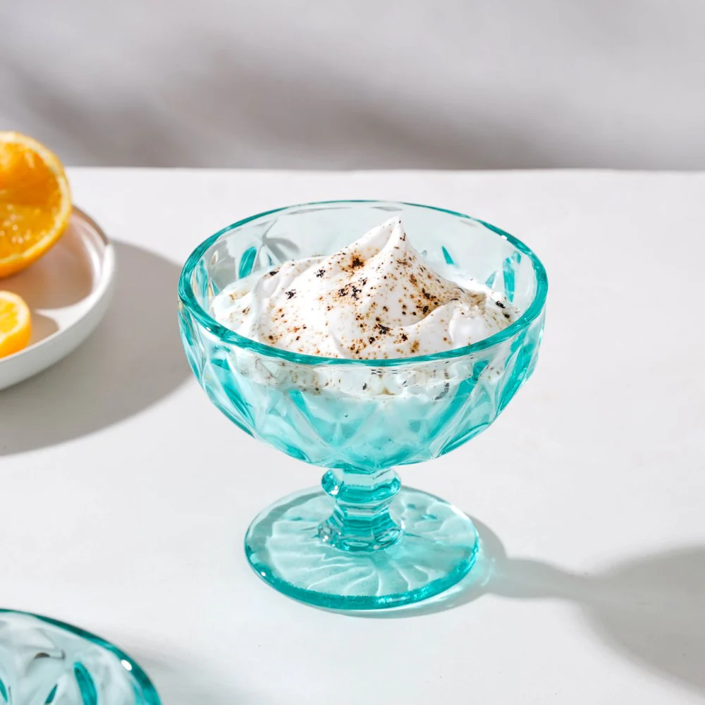 Dessert Serving Bowl Teal Set Of 6 300 ml - Image 7