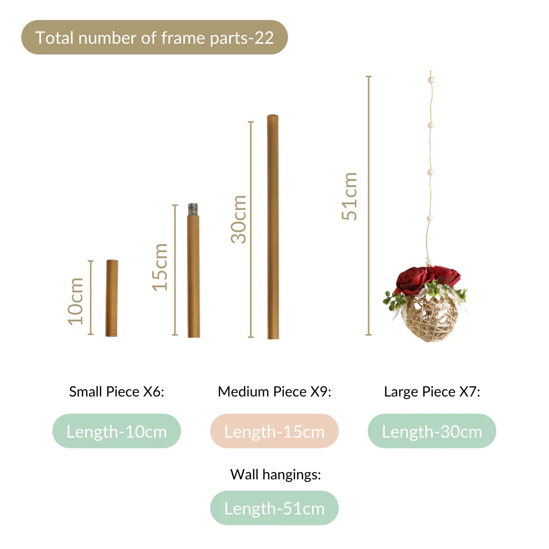 Detachable Tabletop Adjustable Metal Stand With Wall Hangings - Image 4