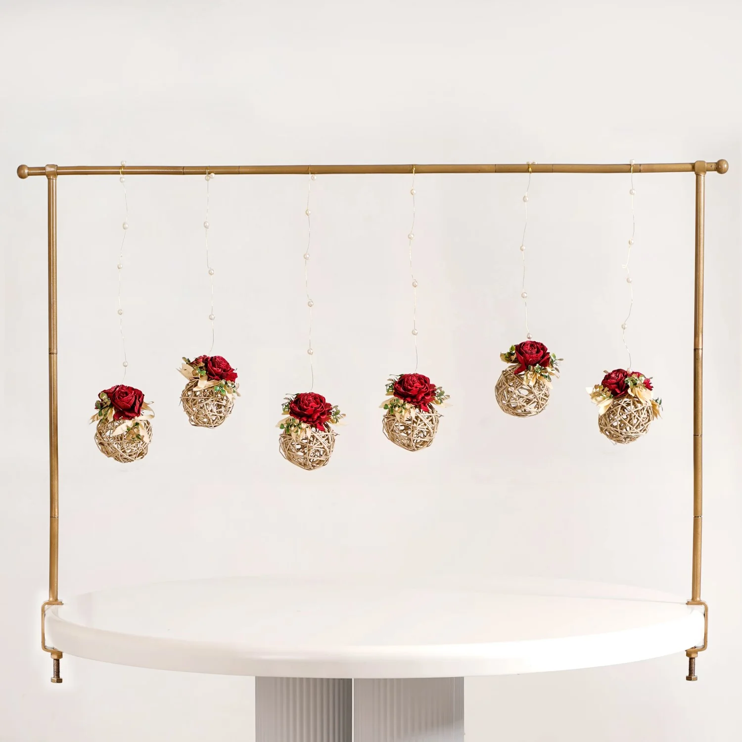 Detachable Tabletop Adjustable Metal Stand With Wall Hangings - Image 6