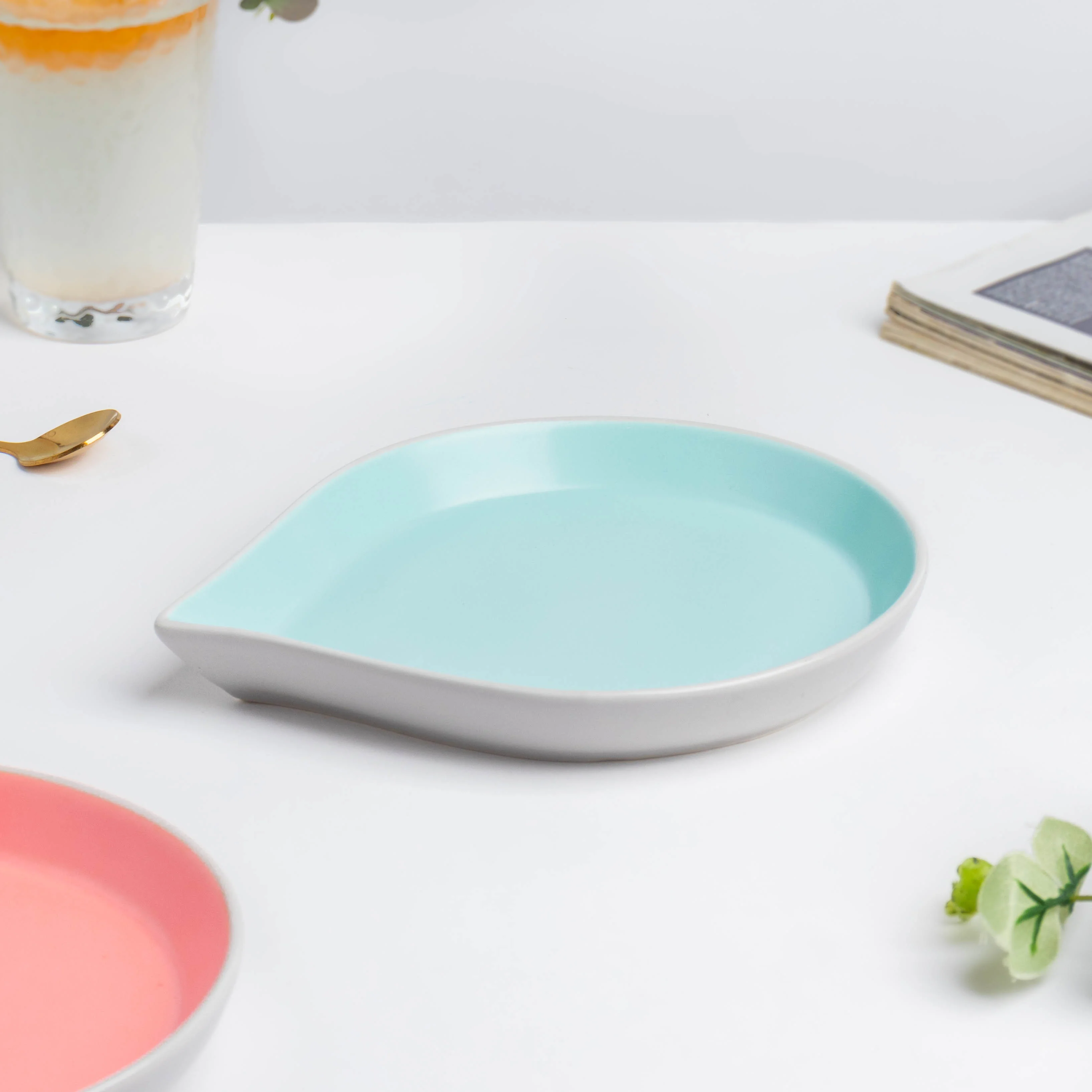 Dew Blue Snack Plate 7 Inch - Image 3