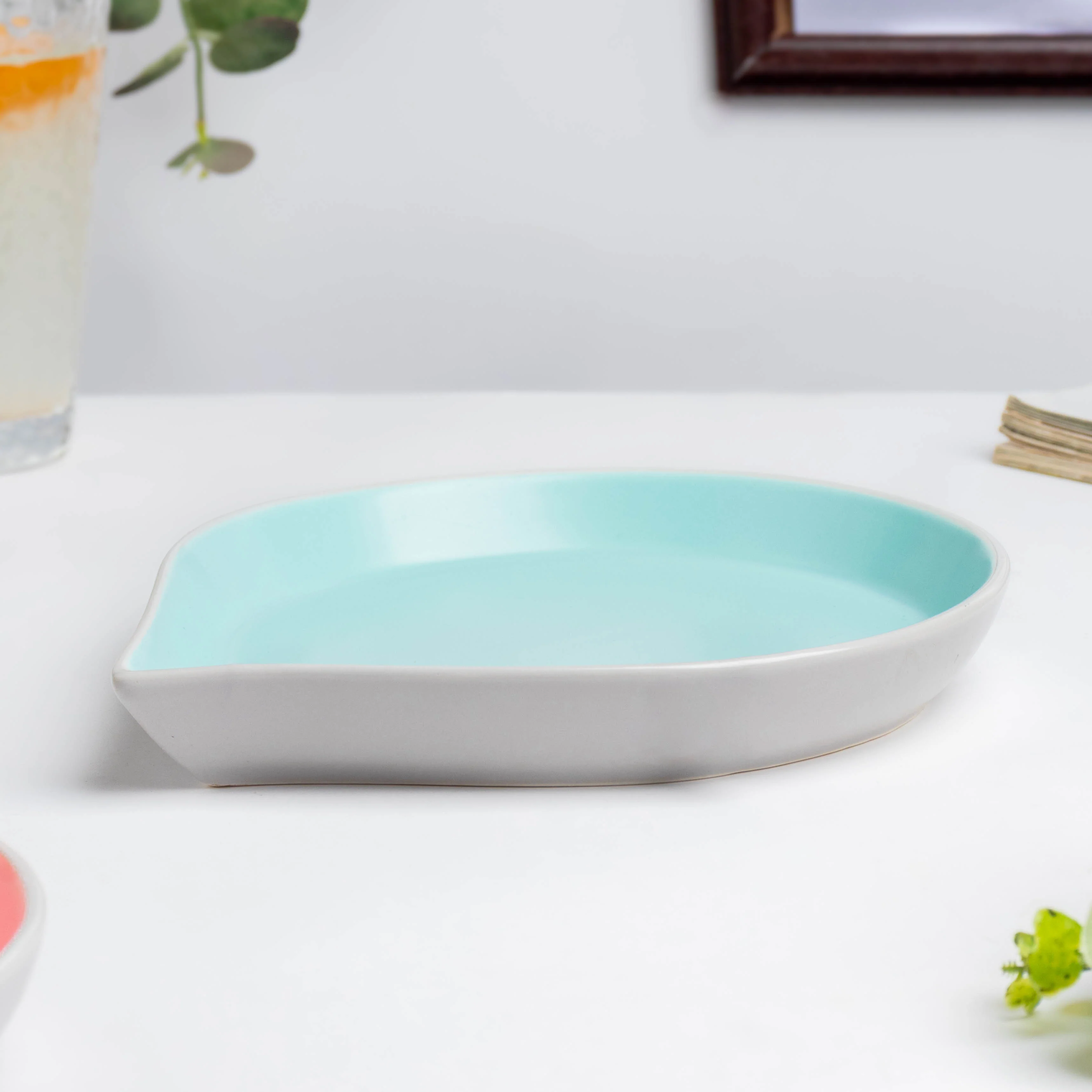 Dew Blue Snack Plate 7 Inch - Image 4