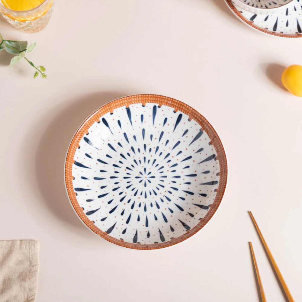 Dewdrop Ceramic Snack Dish 8 Inch - Image 3
