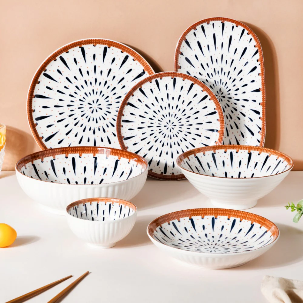 Dewdrop Ceramic Snack Dish 8 Inch - Image 8