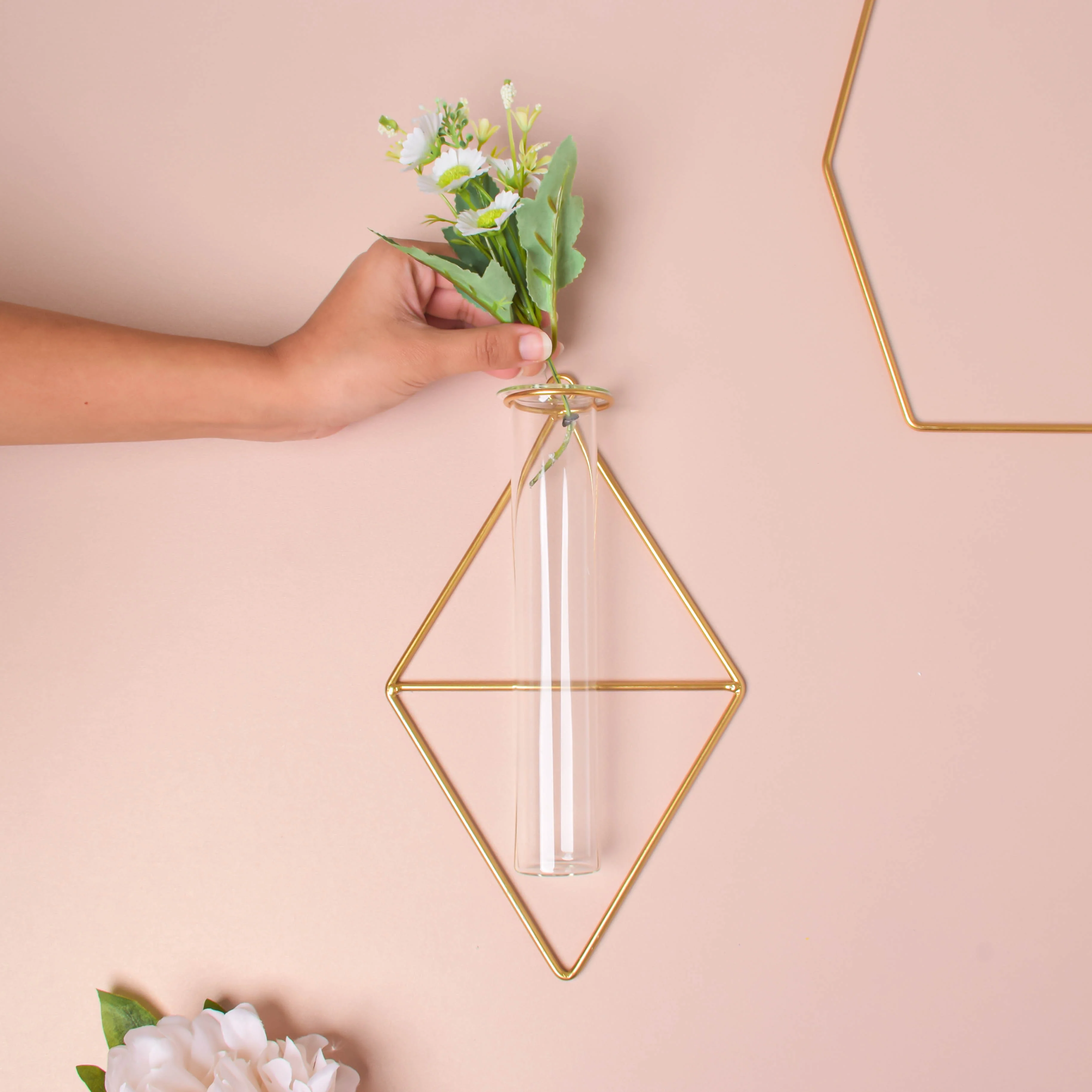 Diamond Wall Tube Vase - Image 2